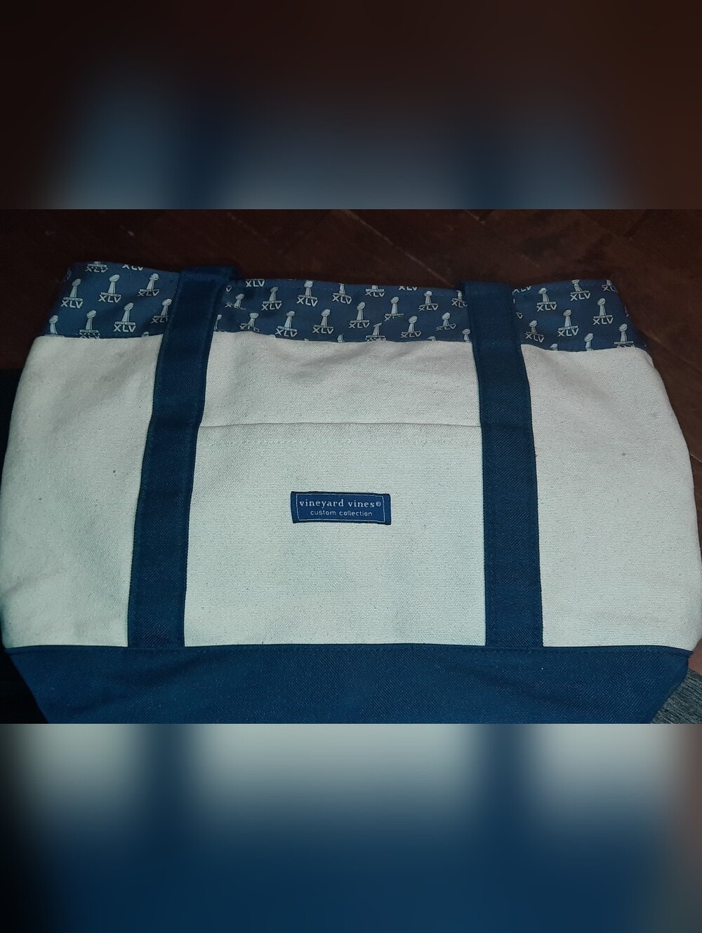 Super Bowl XLV 45 canvas tote bag by Vineyard Vines